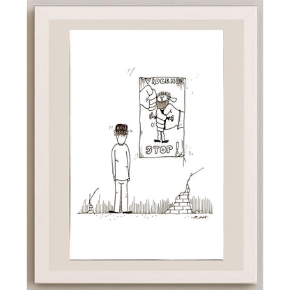Beppe Battaçlia 29x21cm Orijinal Karikatür BOD04946