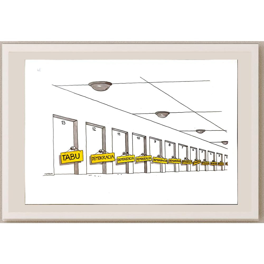 Lubomir Kotrha 29x21cm Orijinal Karikatür BOD04947