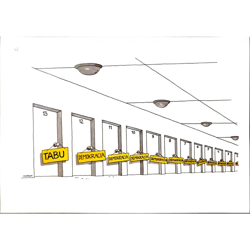 Lubomir Kotrha 29x21cm Orijinal Karikatür BOD04947