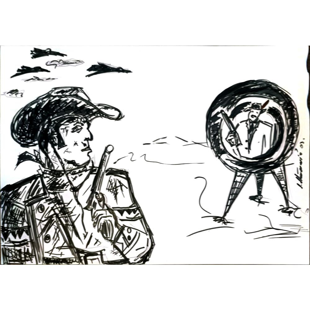 Svetislav Stevanovic 29x21cm Orijinal Karikatür BOD04951