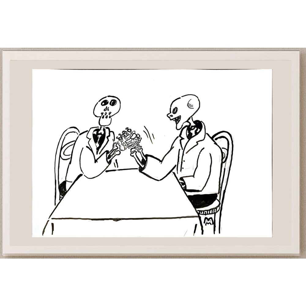 Mileta Miloradovic 29x21cm Orijinal Karikatür BOD04952