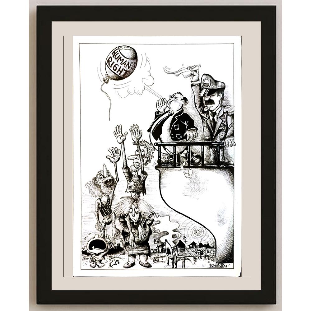 Gabriel Eduardo Tomsich 29x21cm Orijinal Karikatür BOD04959