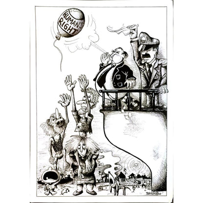 Gabriel Eduardo Tomsich 29x21cm Orijinal Karikatür BOD04959