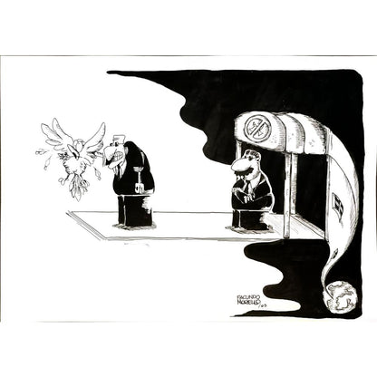 Morello Facundo Alberto 43x30cm Orijinal Karikatür BOD04963
