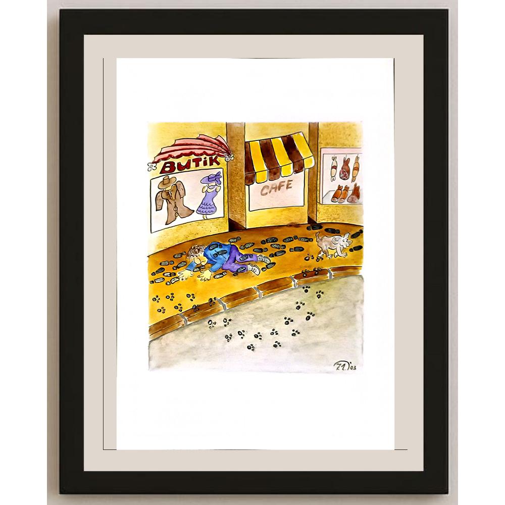 Zidarov Veselin 29x21cm Orijinal Karikatür BOD04969