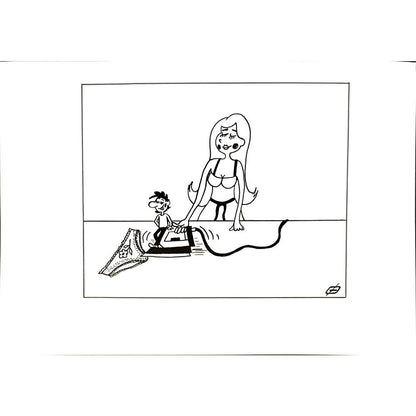Petrov Alexander Sergeevich 29x21cm Orijinal Karikatür BOD04971