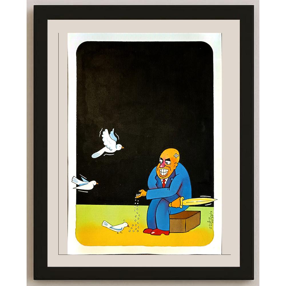Waleed Naif Mohammed 29x21cm Orijinal Karikatür BOD04974