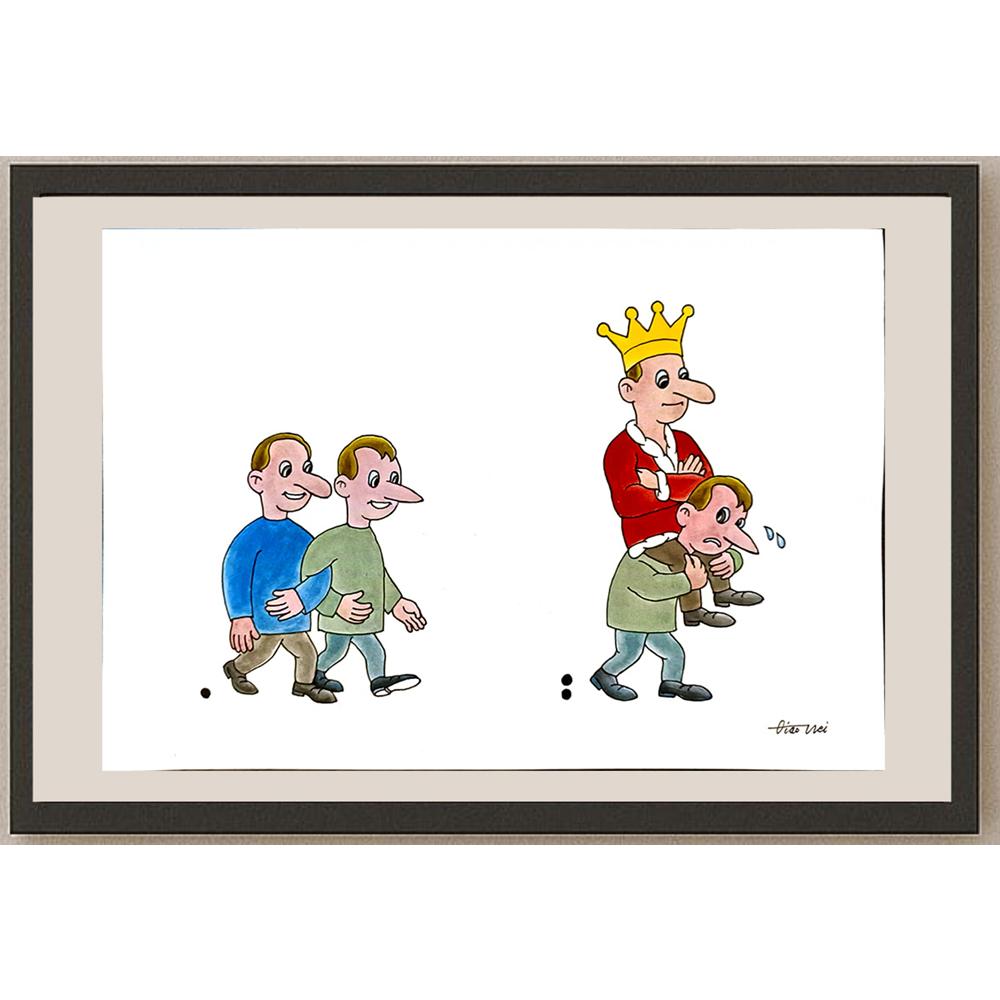 Qiao Wei 29x21cm Orijinal Karikatür BOD04975