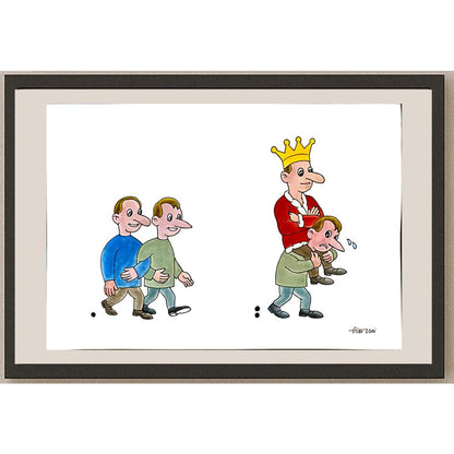 Qiao Wei 29x21cm Orijinal Karikatür BOD04975