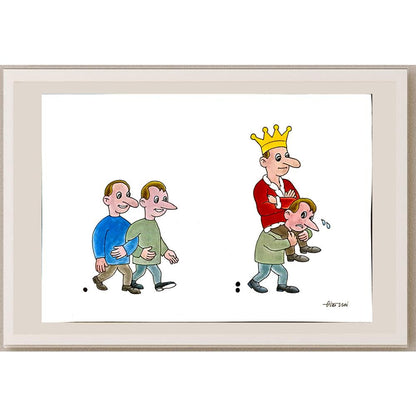 Qiao Wei 29x21cm Orijinal Karikatür BOD04975