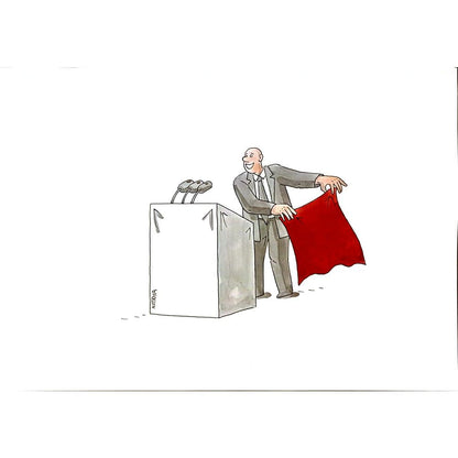 Lubomir Kotrha 29x21cm Orijinal Karikatür BOD04976