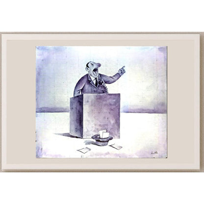 Zheng Limin 29x21cm Orijinal Karikatür BOD04977