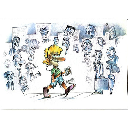 Flavio Fabricio Barreibo 29x21cm Orijinal Karikatür BOD04983