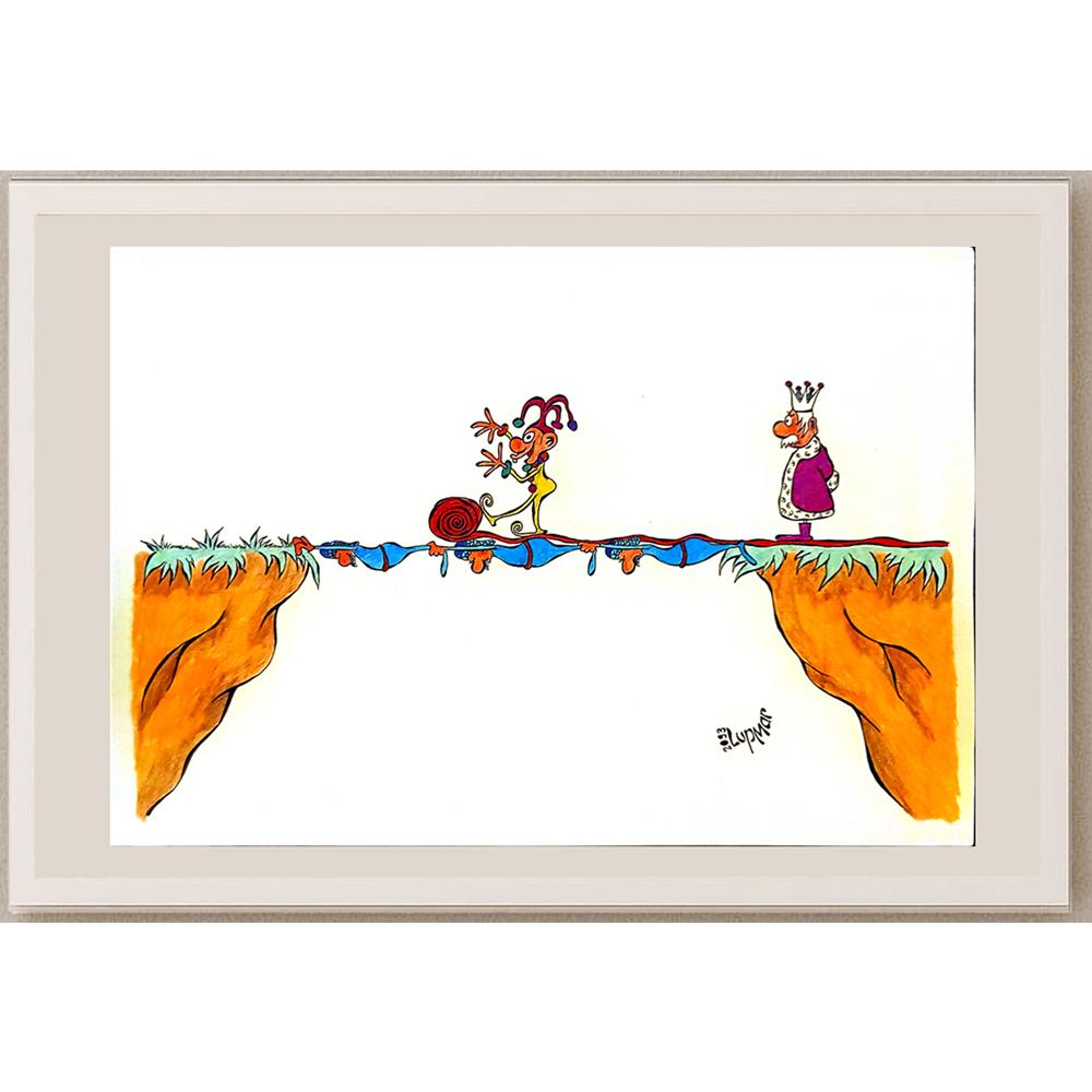 Marian Lupu 29x21cm Orijinal Karikatür BOD04992