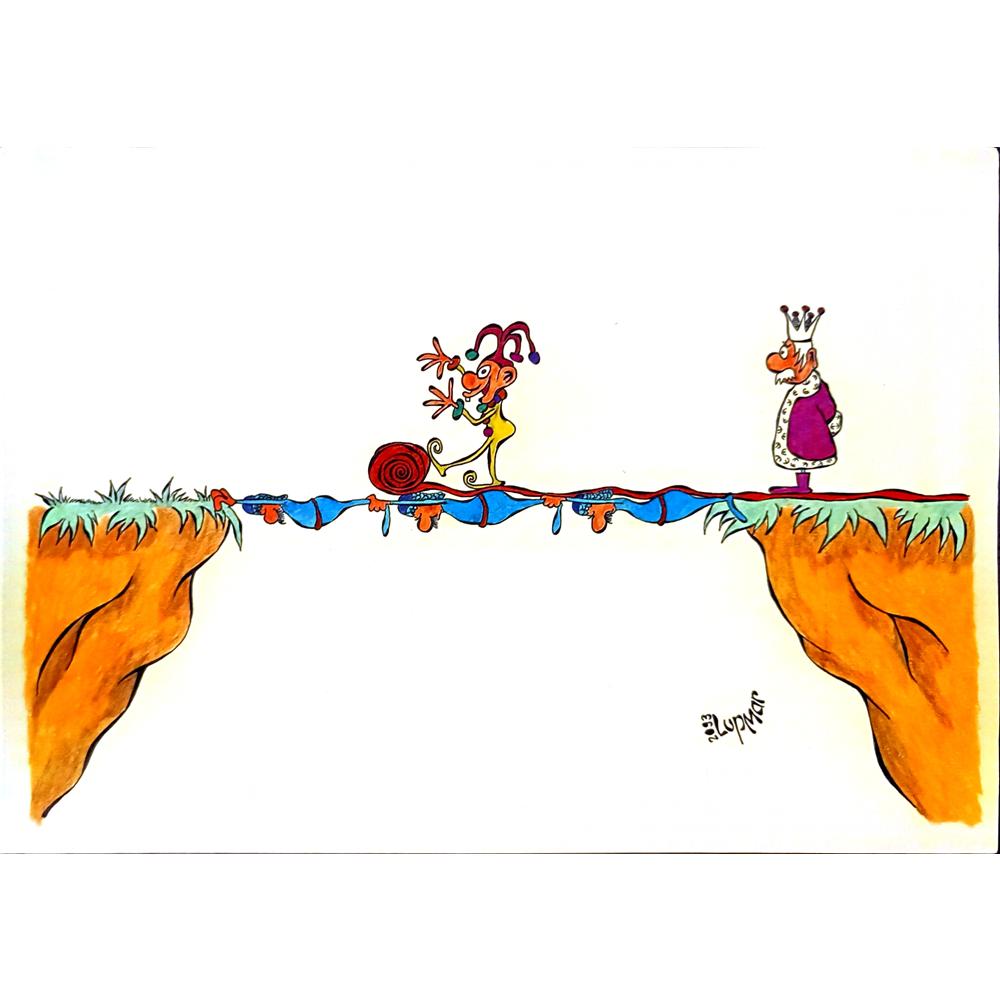 Marian Lupu 29x21cm Orijinal Karikatür BOD04992