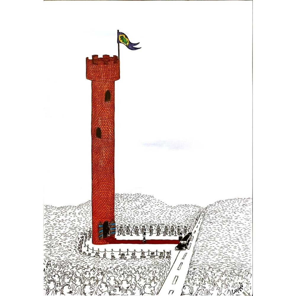 Marian Lupu 29x21cm Orijinal Karikatür BOD04993