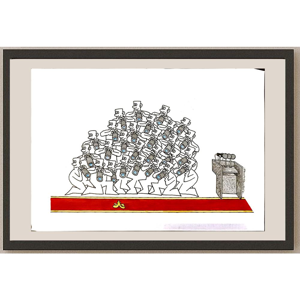 Li Runquan 29x21cm Orijinal Karikatür BOD04996