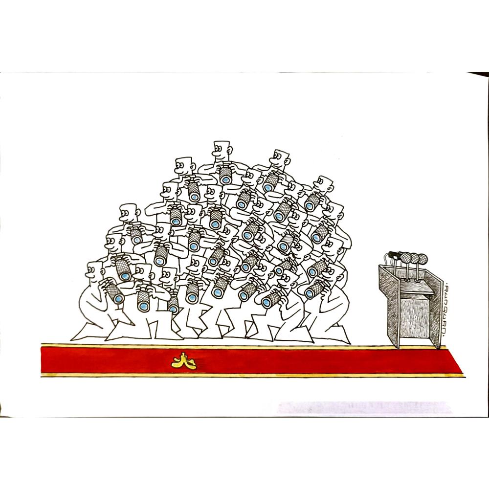 Li Runquan 29x21cm Orijinal Karikatür BOD04996