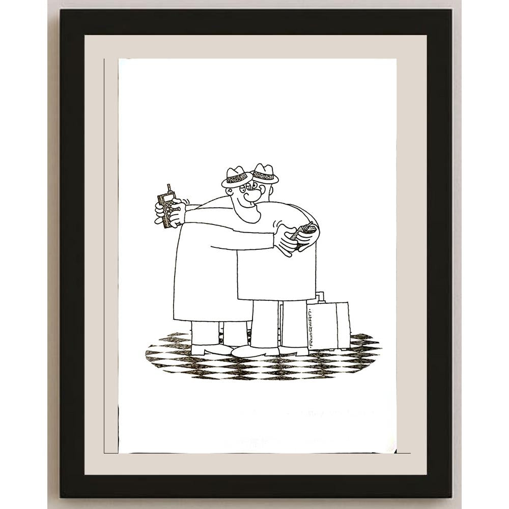 Li Runquan 29x21cm Orijinal Karikatür BOD04997