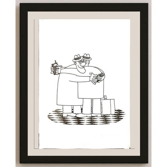 Li Runquan 29x21cm Orijinal Karikatür BOD04997