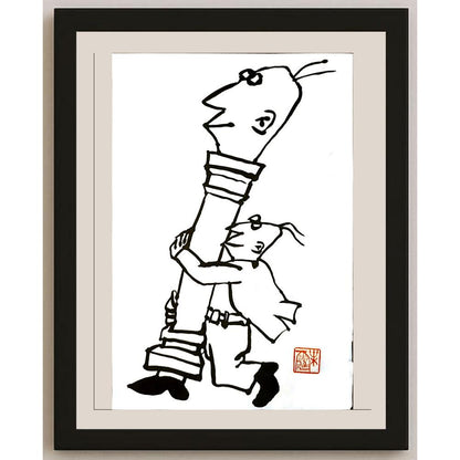 Ye Ting 28x19cm Orijinal Karikatür BOD04999