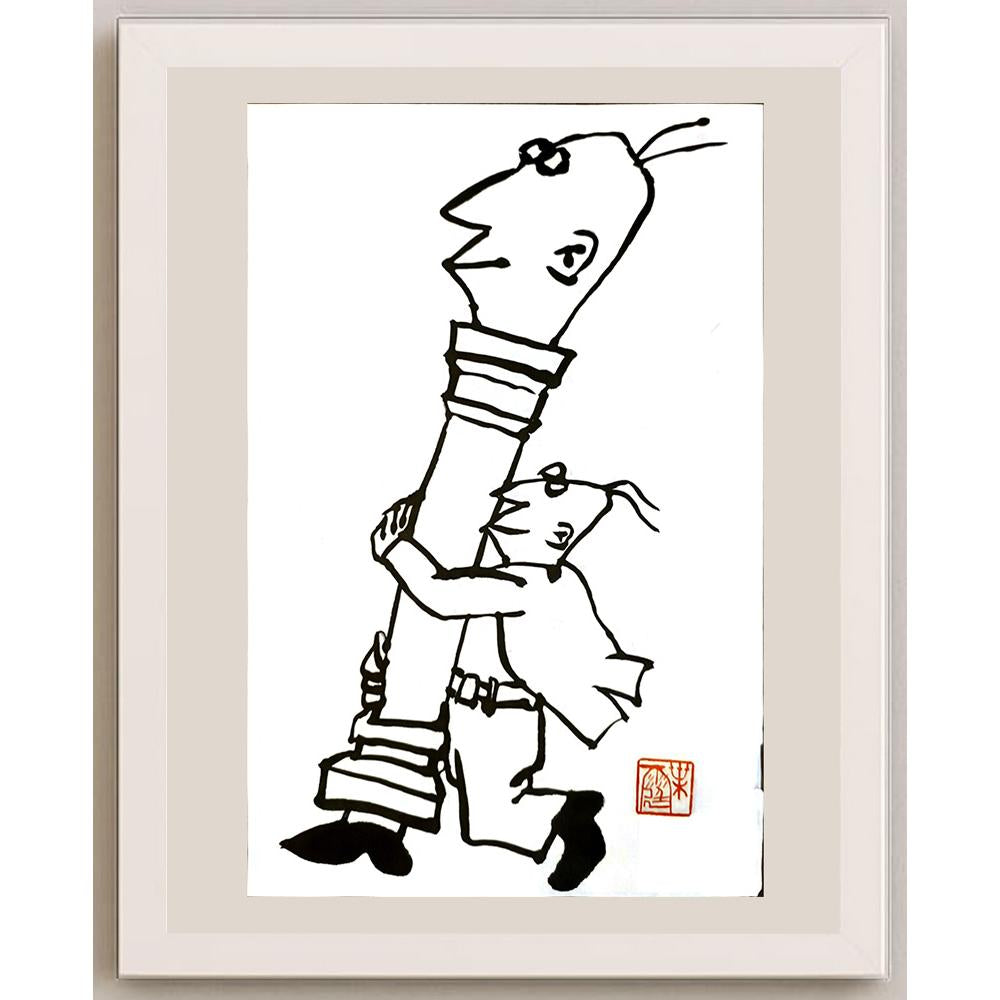 Ye Ting 28x19cm Orijinal Karikatür BOD04999