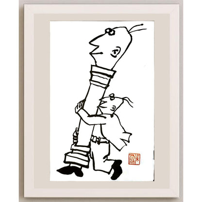 Ye Ting 28x19cm Orijinal Karikatür BOD04999