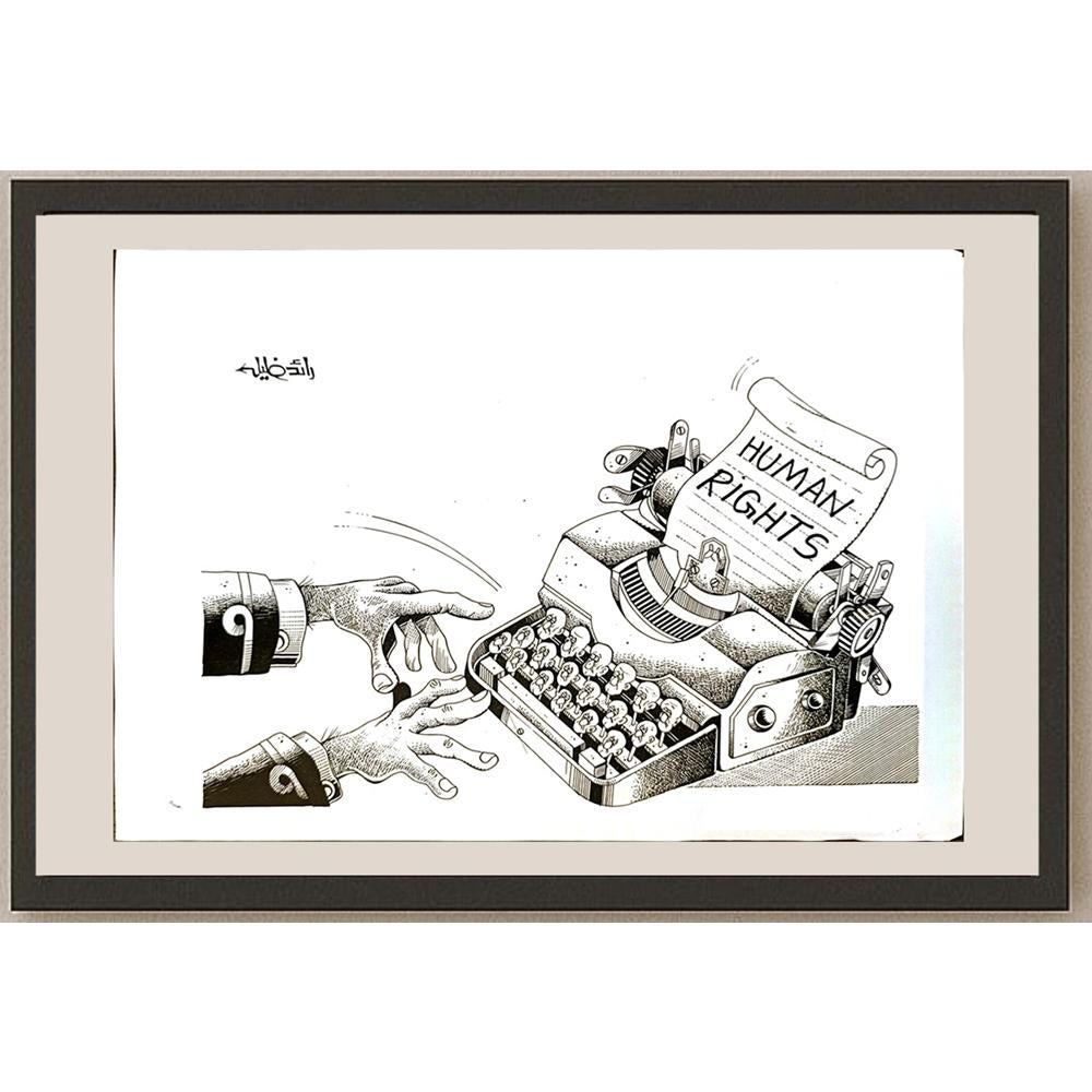Raed Khalil 29x21cm Orijinal Karikatür BOD05000