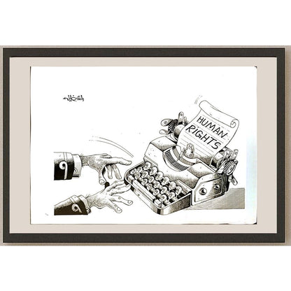 Raed Khalil 29x21cm Orijinal Karikatür BOD05000