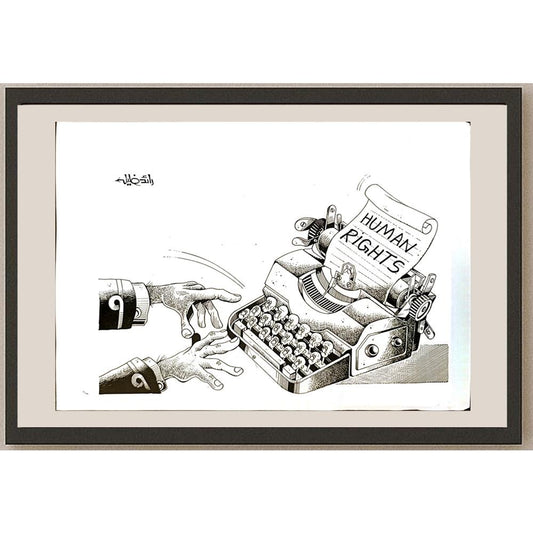 Raed Khalil 29x21cm Orijinal Karikatür BOD05000