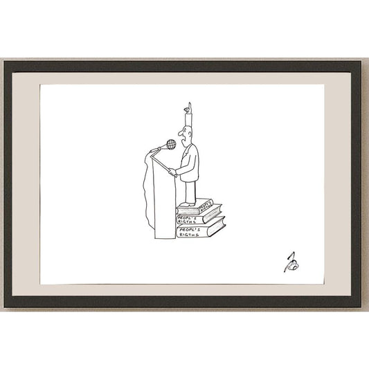 Janko Bucar 29x21cm Orijinal Karikatür BOD05001