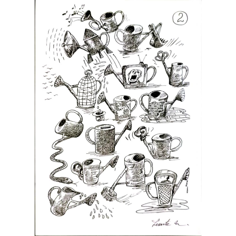 Leonte Nastase 29x21cm Orijinal Karikatür BOD05003