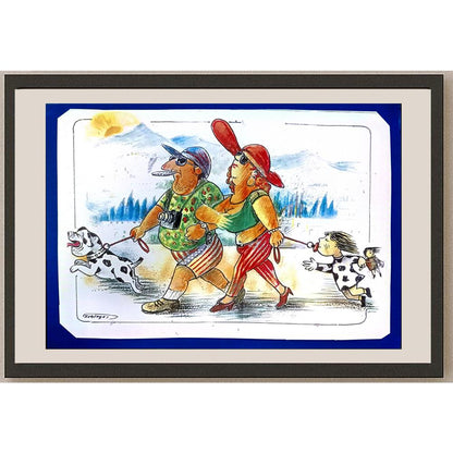 Wolfgang Schlegel 29x21cm Orijinal Karikatür BOD05005