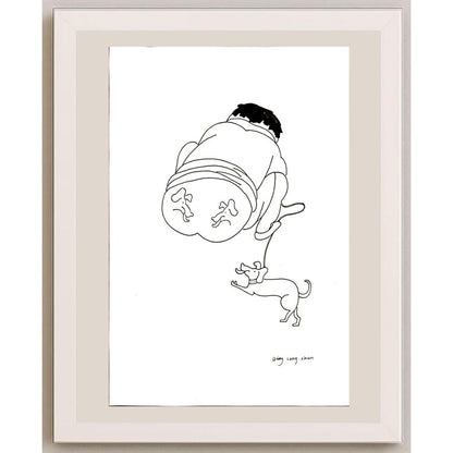 Wu Xi Hong 29x21cm Orijinal Karikatür BOD05010