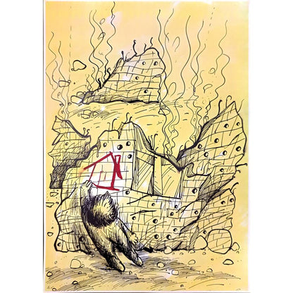 Harumi Imahase 29x21cm Orijinal Karikatür BOD05013