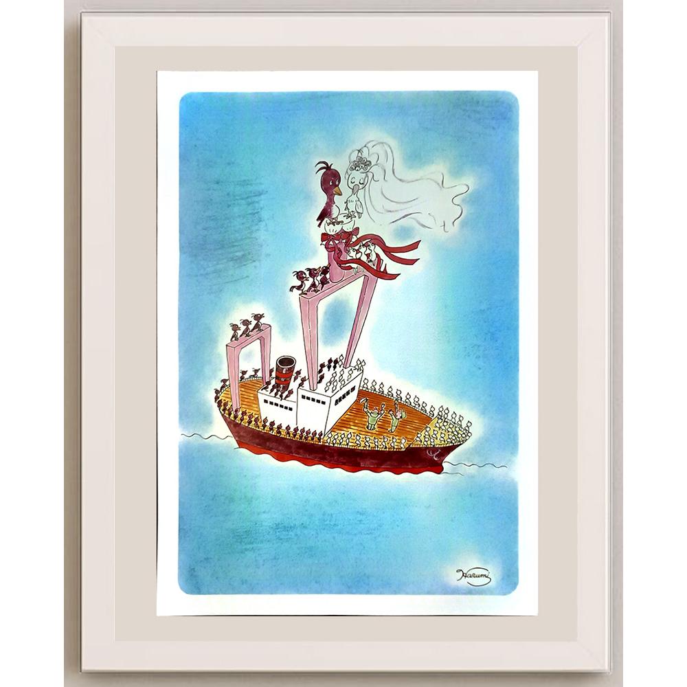 Harumi Imahase 29X21cm Orijinal Karikatür BOD05014