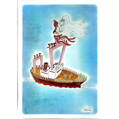 Harumi Imahase 29X21cm Orijinal Karikatür BOD05014