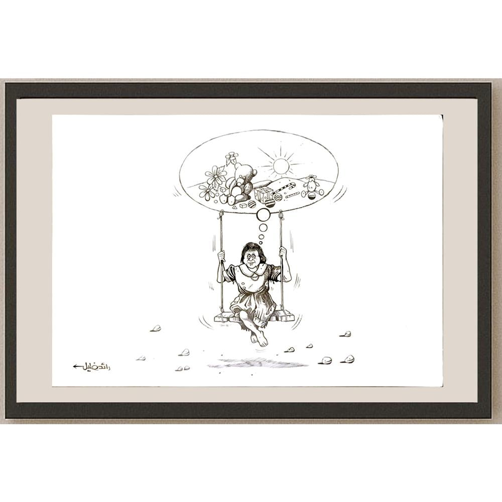 Raed Khalil 29x21cm Orijinal Karikatür BOD05016