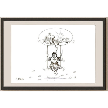 Raed Khalil 29x21cm Orijinal Karikatür BOD05016