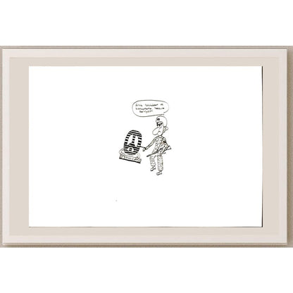 Emre Türk 29x21cm Orijinal Karikatür BOD05023