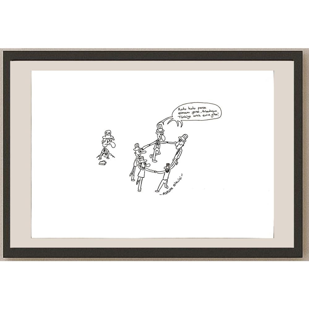 Emre Türk 29x21cm Orijinal Karikatür BOD05025