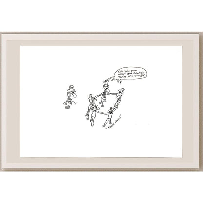 Emre Türk 29x21cm Orijinal Karikatür BOD05025