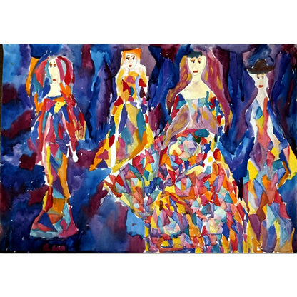 Olga Meleskevich 43x30cm Orijinal Karikatür BOD05060