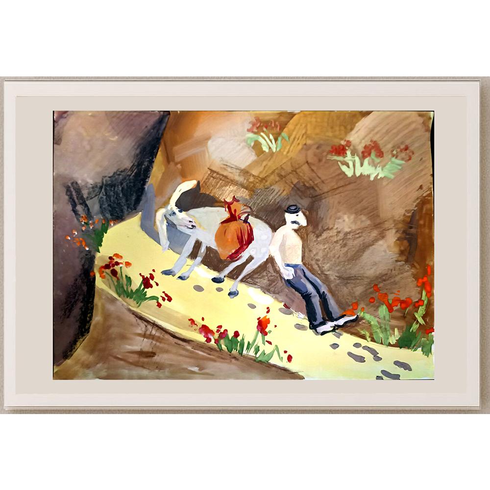 Misha Polovchenija 43x30cm Orijinal Karikatür BOD05083