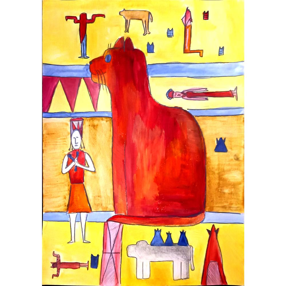 Natalya Dichkovskaya 43x30cm Orijinal Karikatür BOD05093