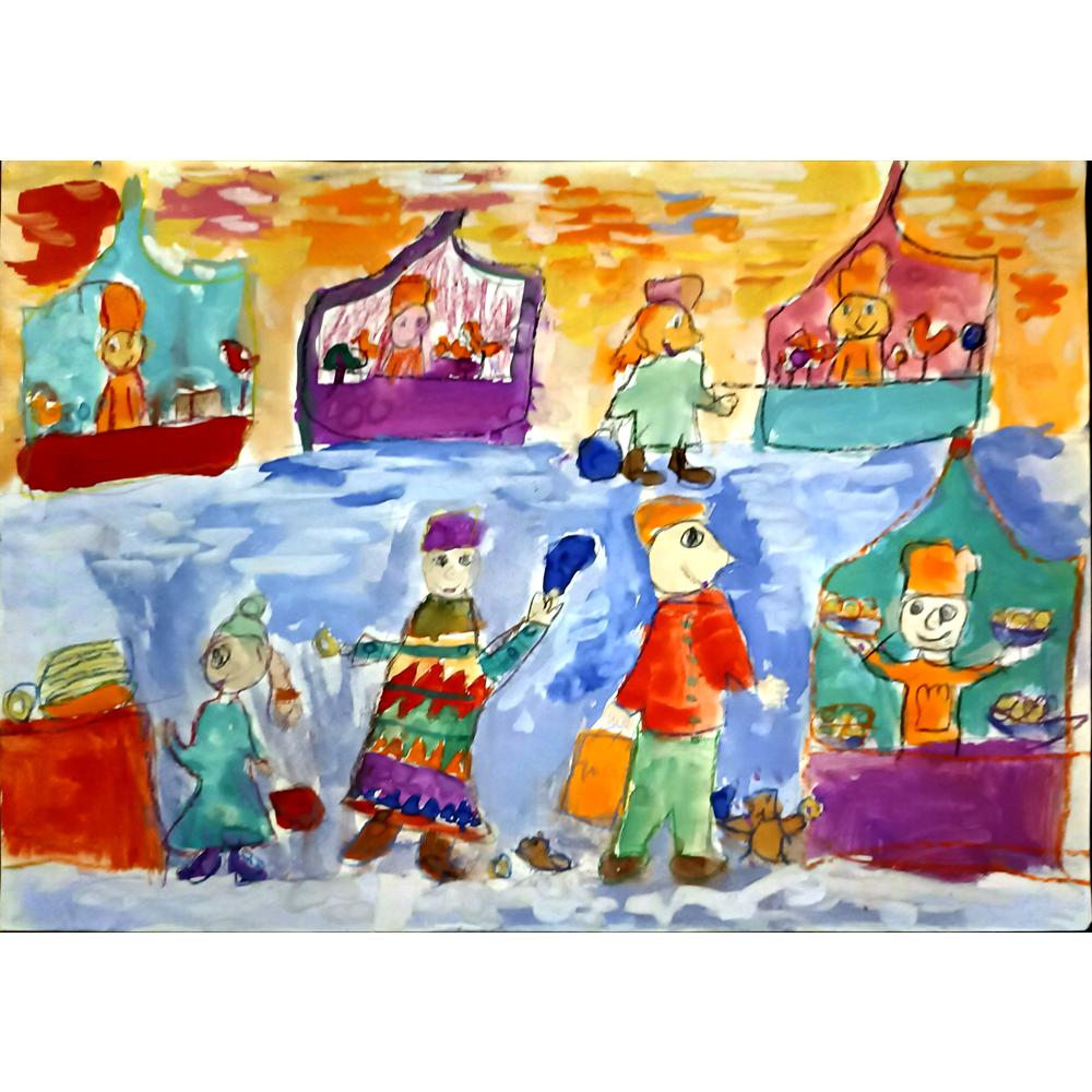 Julie Moiseeva 43x30cm Orijinal Karikatür BOD05114