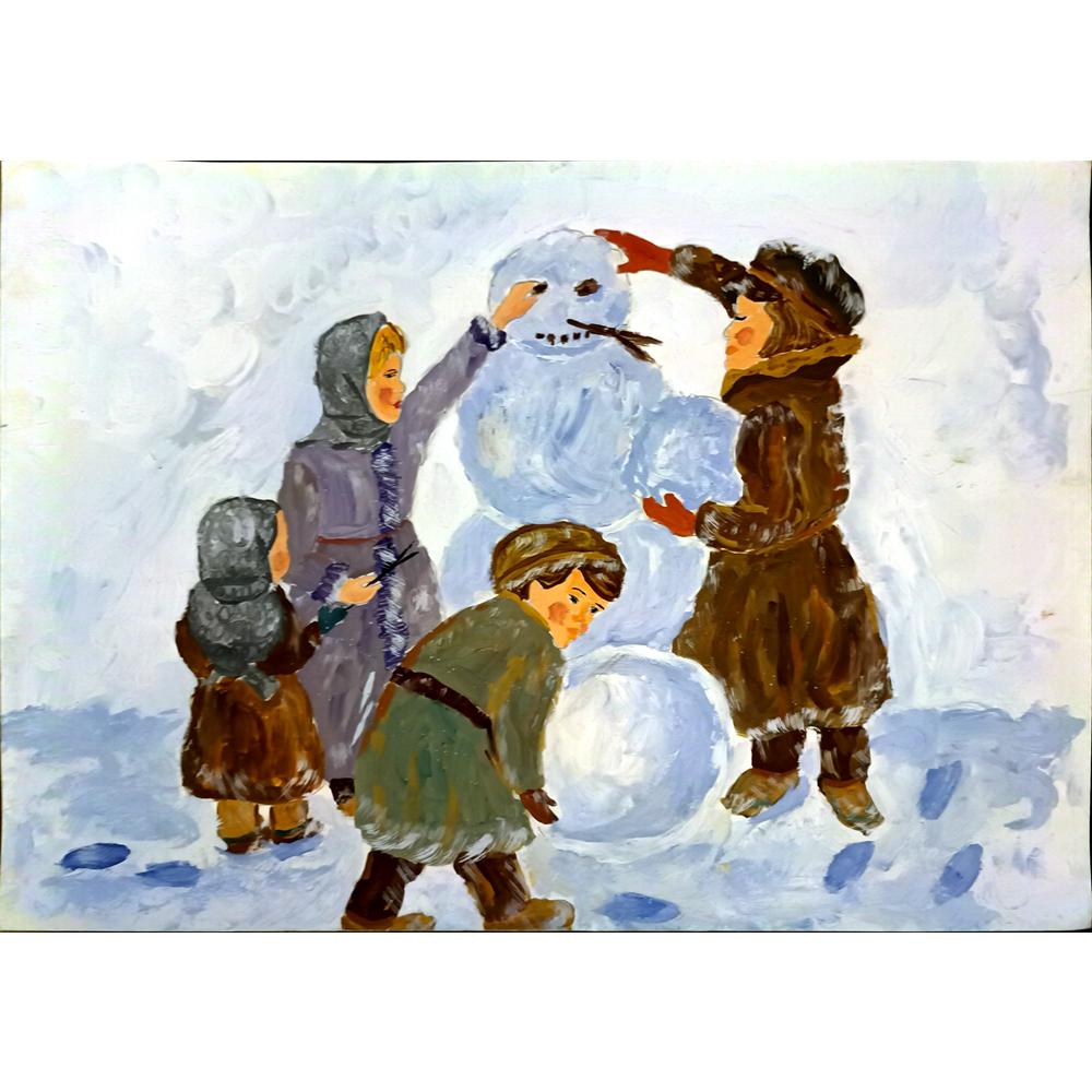Helen Sherstneva 43x30cm Orijinal Karikatür BOD05116