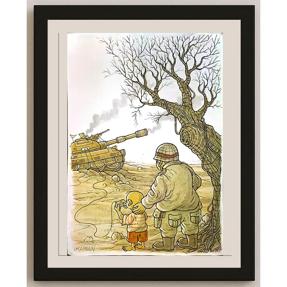 Ikhsan Dwjong 29x21cm Orijinal Karikatür BOD05132