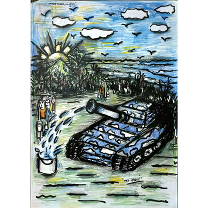 Raquel Orzuj 29x21cm Orijinal Karikatür BOD05135