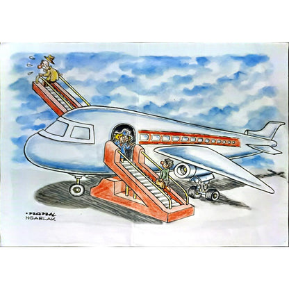 Yustinus Anang Jatmiko 29x21cm Orijinal Karikatür BOD05137
